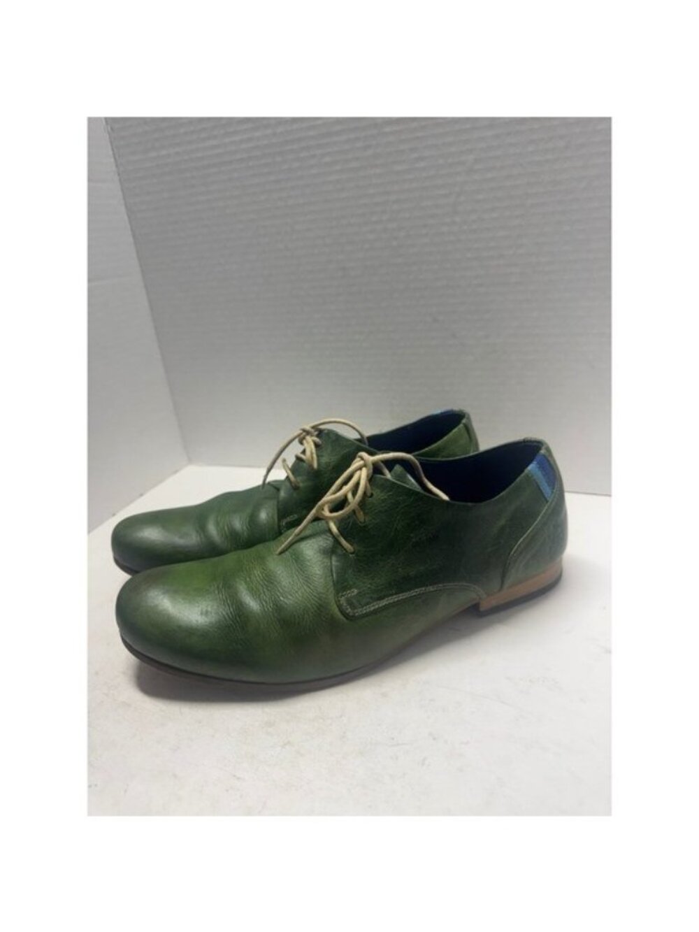John Fluevog CBC Classic Derby Green Leather Lace Up Shoes GP92-01W Mens 8